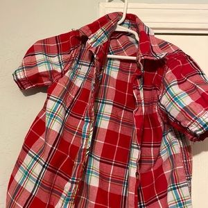 Red button down dress shirt